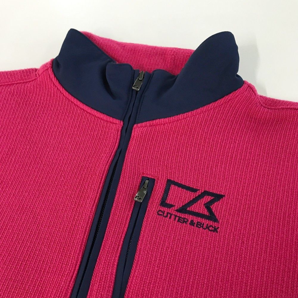サイズ：M CUTTER&BUCK カッターアンドバック ハーフジップ長袖ニット