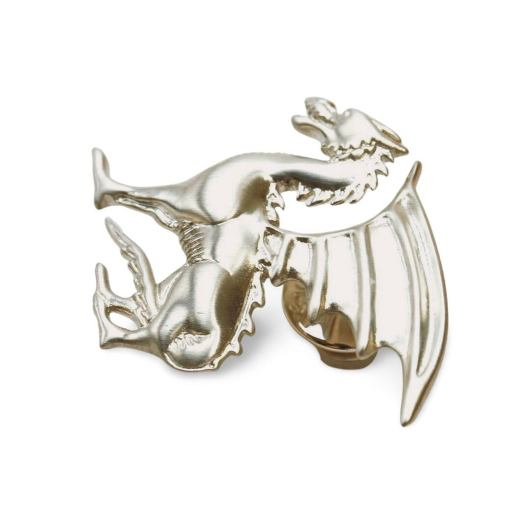 エルメス Hermes タリスマン ドラゴン ピンブローチ シルバーカラー 箱 