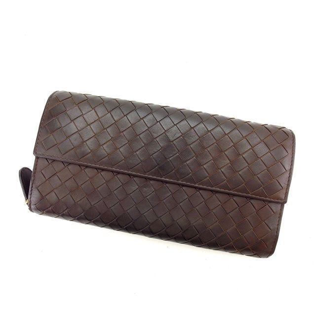 ボッテガヴェネタ　メタリックブラウン　長財布 BOTTEGA VENETA ボッテガ・ヴェネタ イントレチャートラウンド
