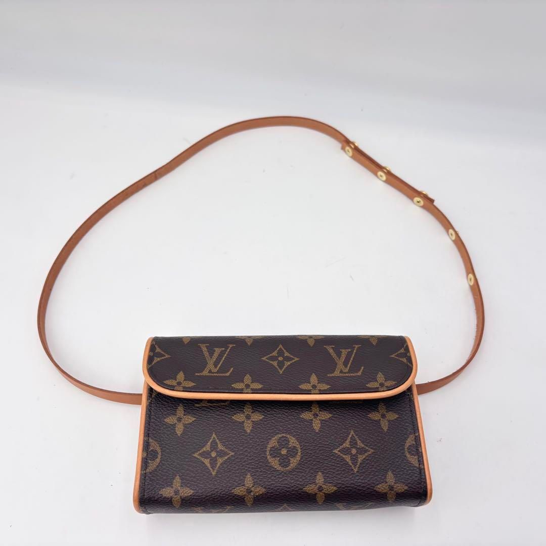 ルイヴィトン M51855 モノグラム ポシェット フロランティーヌ ウエストバッグ ポーチ ボディバッグ ウエストポーチ バッグ ヌメ革