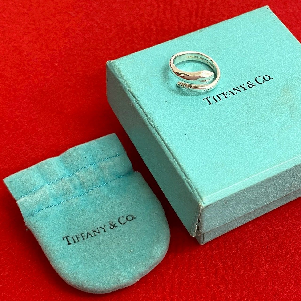 極 美品 箱 袋付き TIFFANY&Co. ティファニー スネーク リング