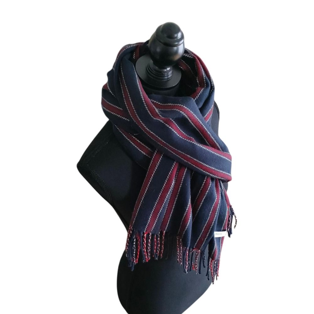 美品★Johnstons ジョンストンズ★カシミヤ シルク ストール ストライプ 美品 Johnstons ジョンストンズ ストライプ柄 フリンジ カシミヤ