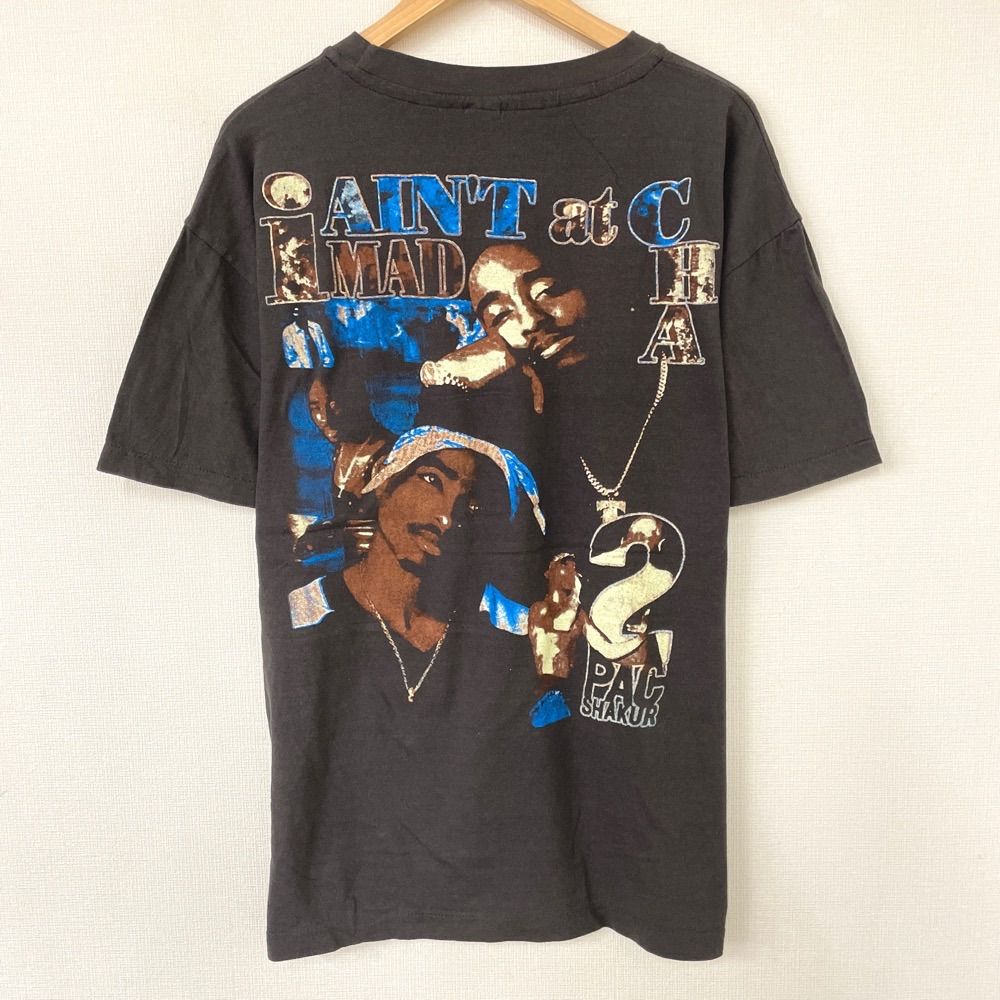 2PAC 両面プリント Tシャツ 半袖 L ブラック ラップT バンドT - メルカリ