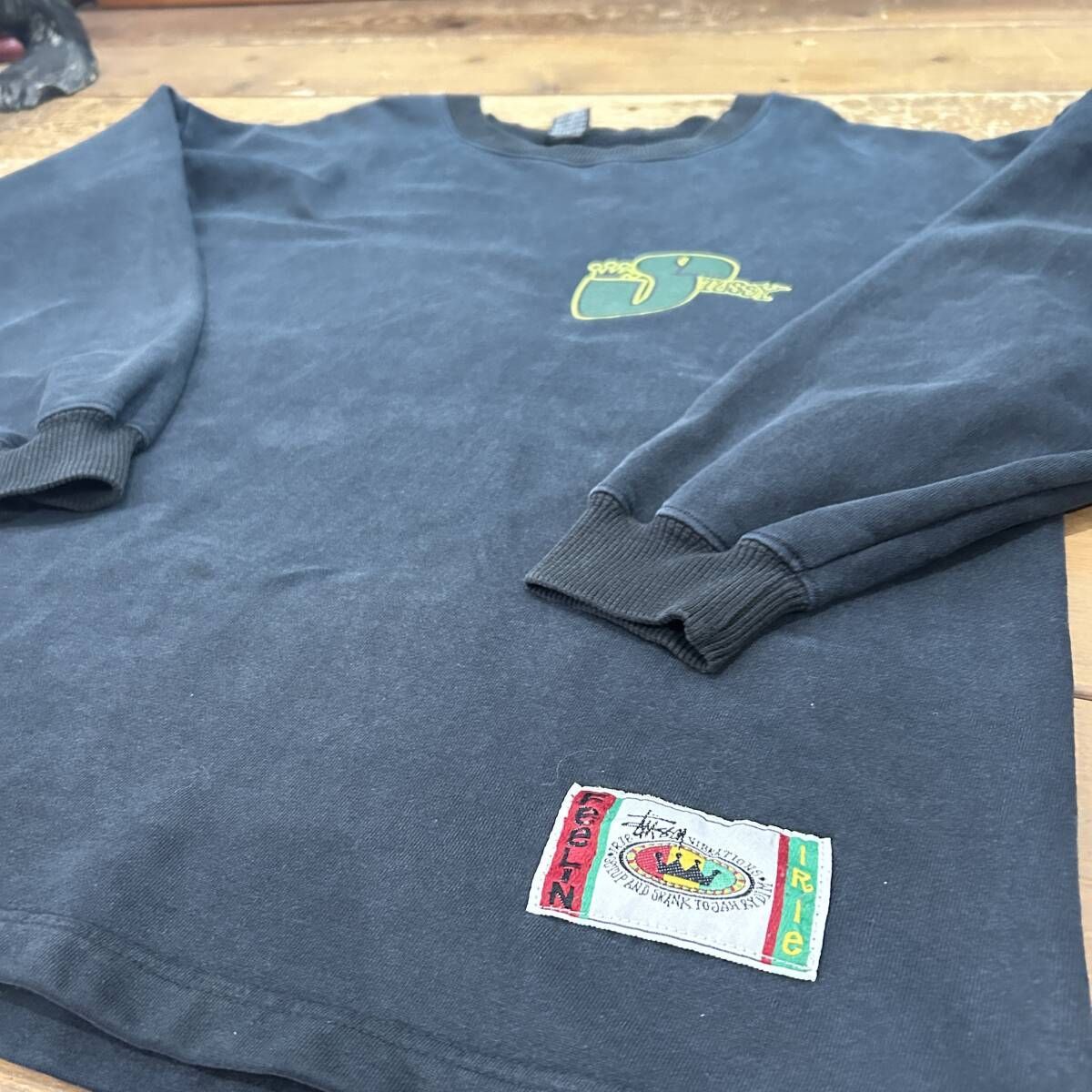 80S VINTAGE OLD STUSSY / オールドステューシー 両面プリント 中折れ