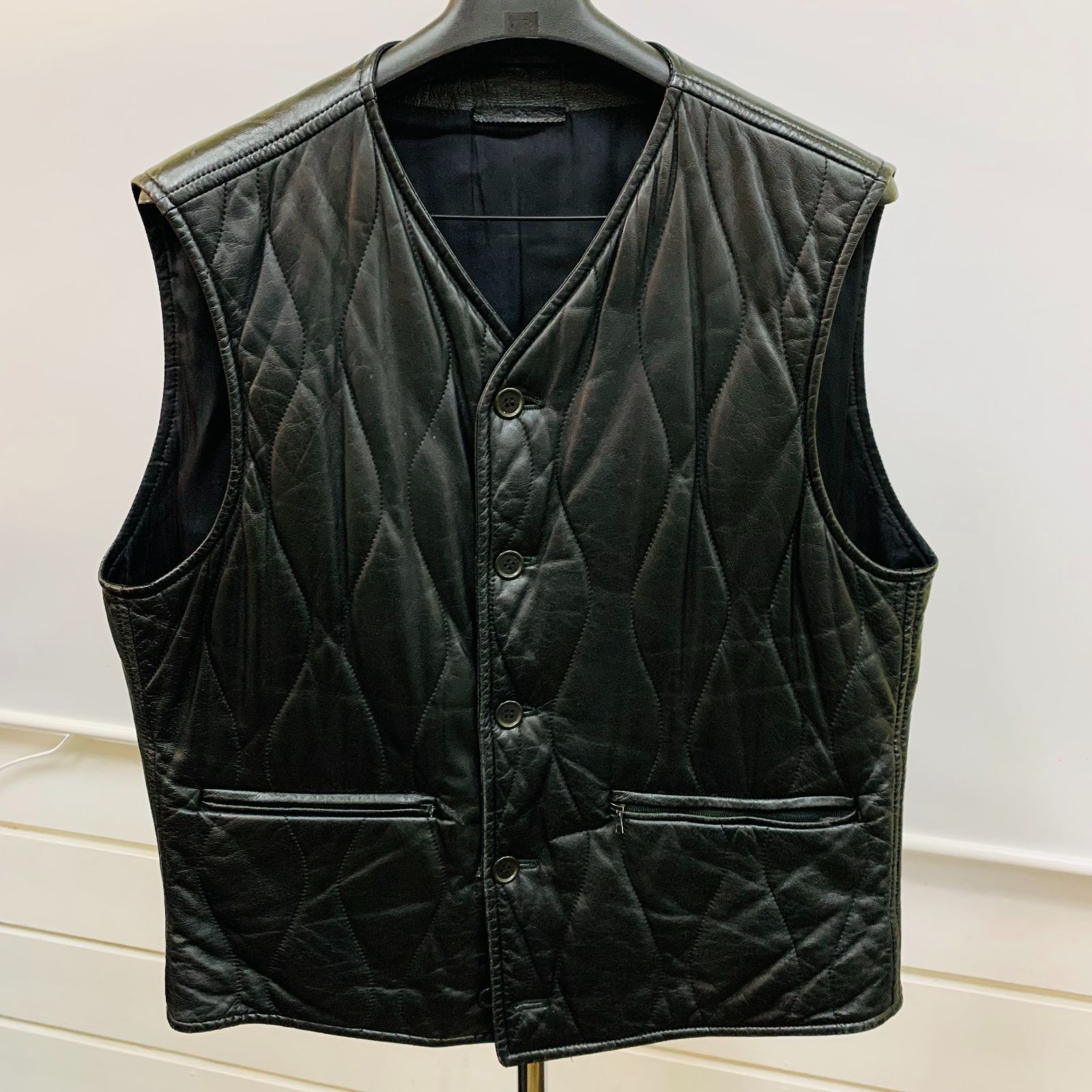 Gianfranco Ferreira ジャンフランコフェレ　レザーベスト 40 Gianfranco Ferreira ジャンフランコフェレ レザーベスト 40