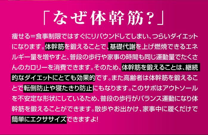 体幹筋シェイプサボ ダイエット スリッパ シューズ 体幹トレーニング 健康