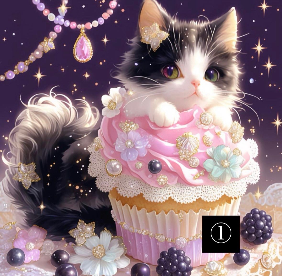 ハンドメイド パネル トートバッグ ポーチ ネコちゃん スイーツ