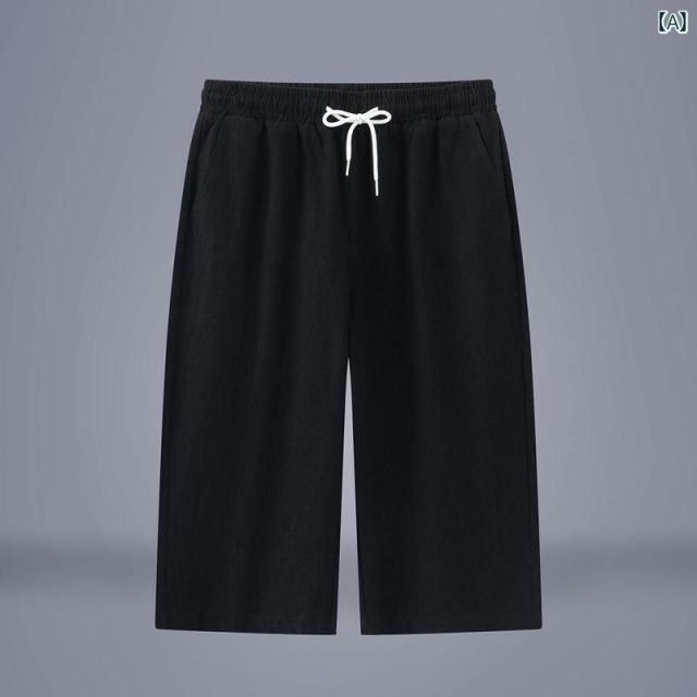 種類42：5XL/D：アーミーグリーン  メンズ ファッション 服 男性用 オシャレ シンプル 大人 かっこいい 大きいサイズ ストリート 紳士服 グレー ミッド パンツ ストレート スリム 夏 綿 アウタ