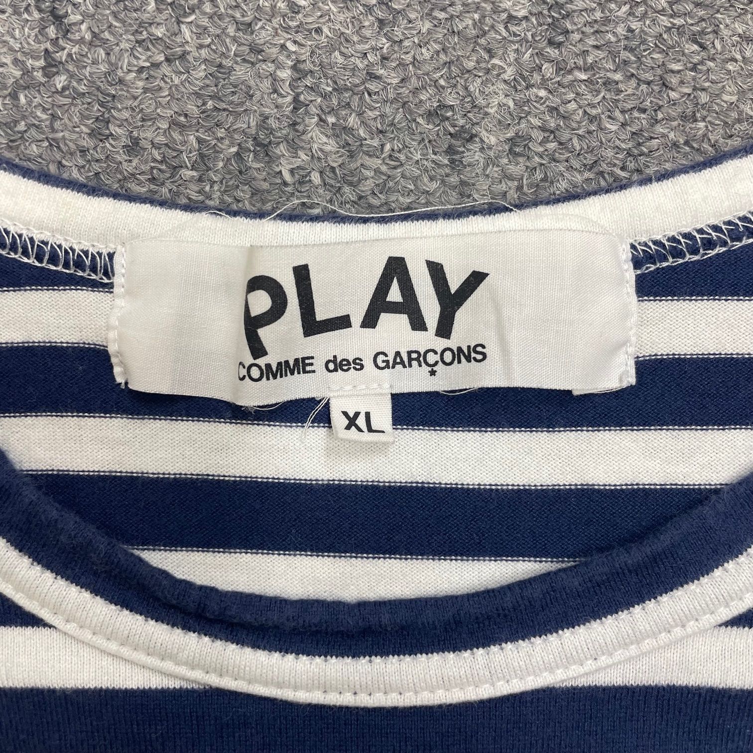 参考上代11000円 PLAY COMME des GARCONS STRIPED L/S T-SHIRT 