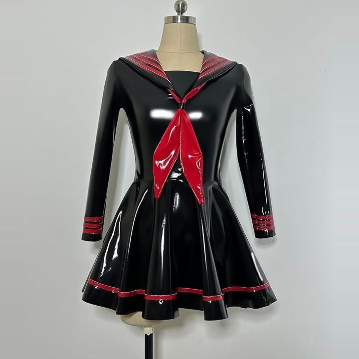 Litany エナメルセーラーワンピース 制服 光沢 セクシー コスプレ