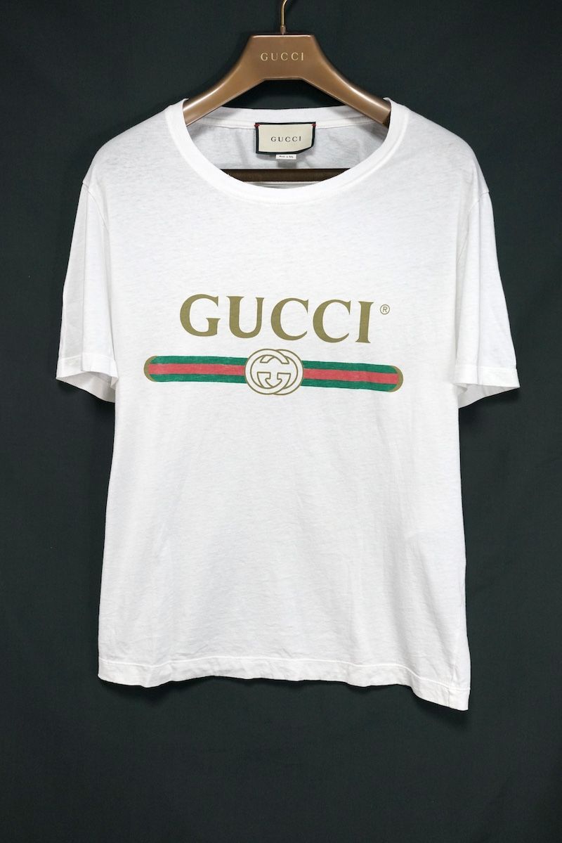 GUCCI グッチ ロゴ ウォッシュド オーバーサイズ Tシャツ