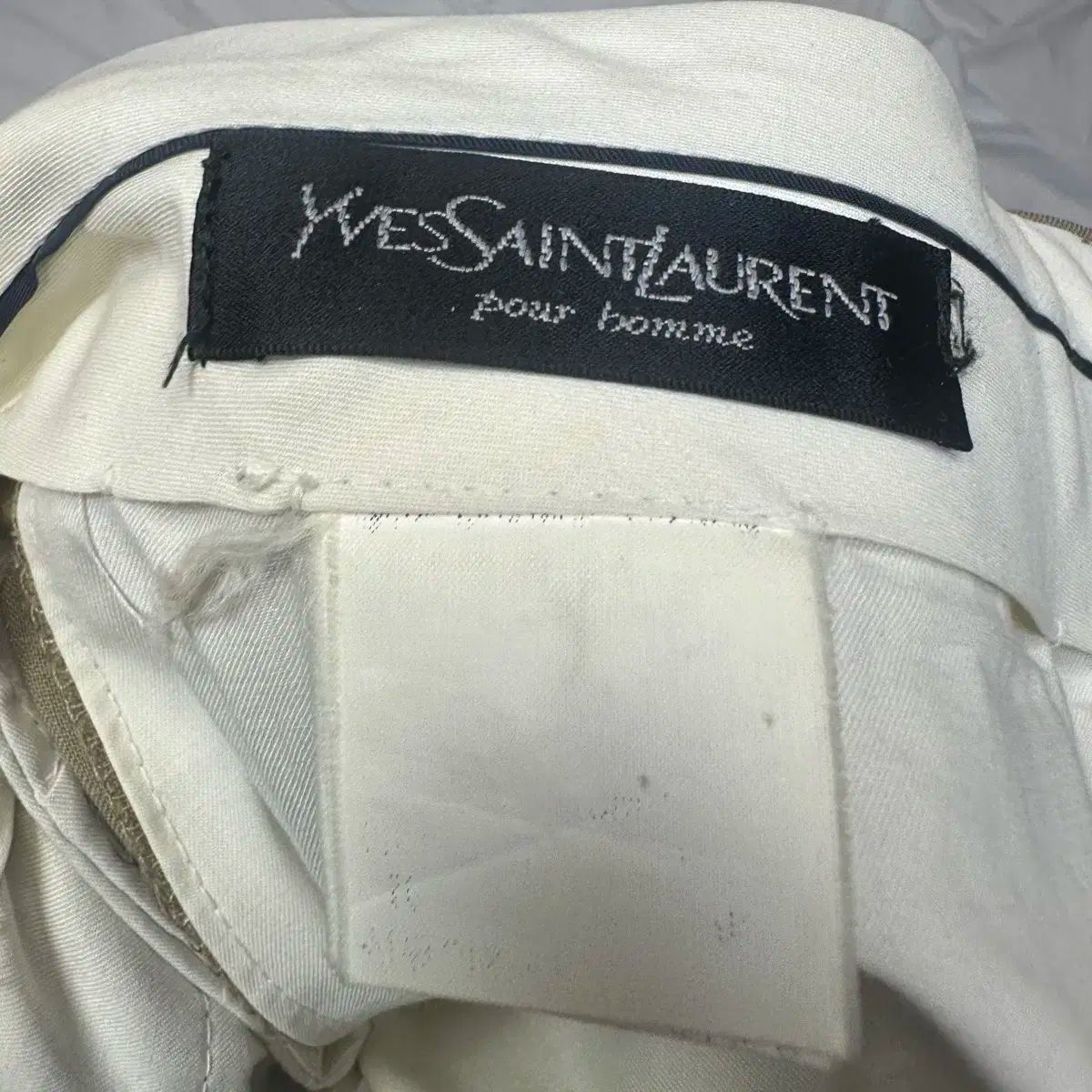  イヴ サンローラン プールオム ベージュワイドスラックス 30 スラックス パンツ