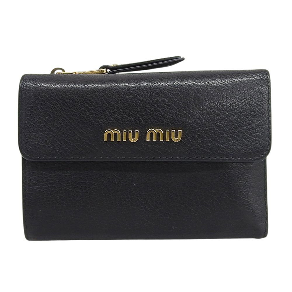 超美品 ミュウミュウ MIUMIU 2019年商品 5ML014 MADRAS レザー 超美品 ミュウミュウ MIUMIU 2019年商品 5ML014 MADRAS レザー
