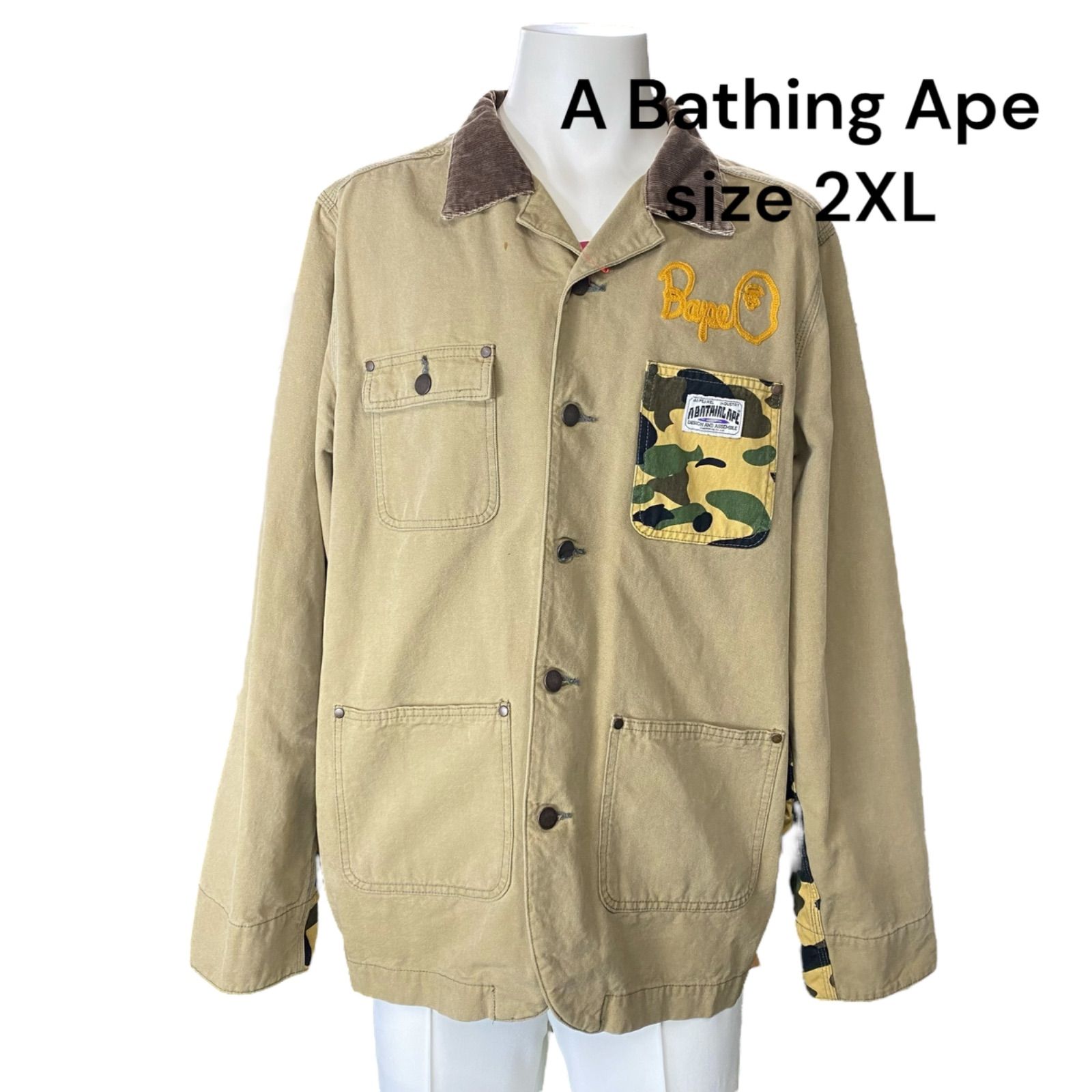 アベイシングエイプ A BATHINGAPE 2XL ジャケット ブルゾン コットン 