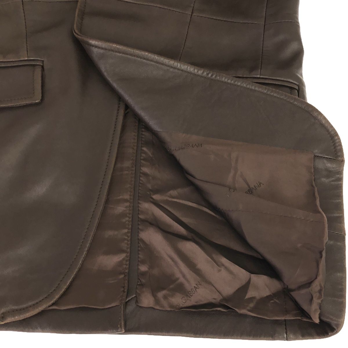 DOLCE&GABBANA ドルチェ＆ガッバーナ レザーテーラードジャケット