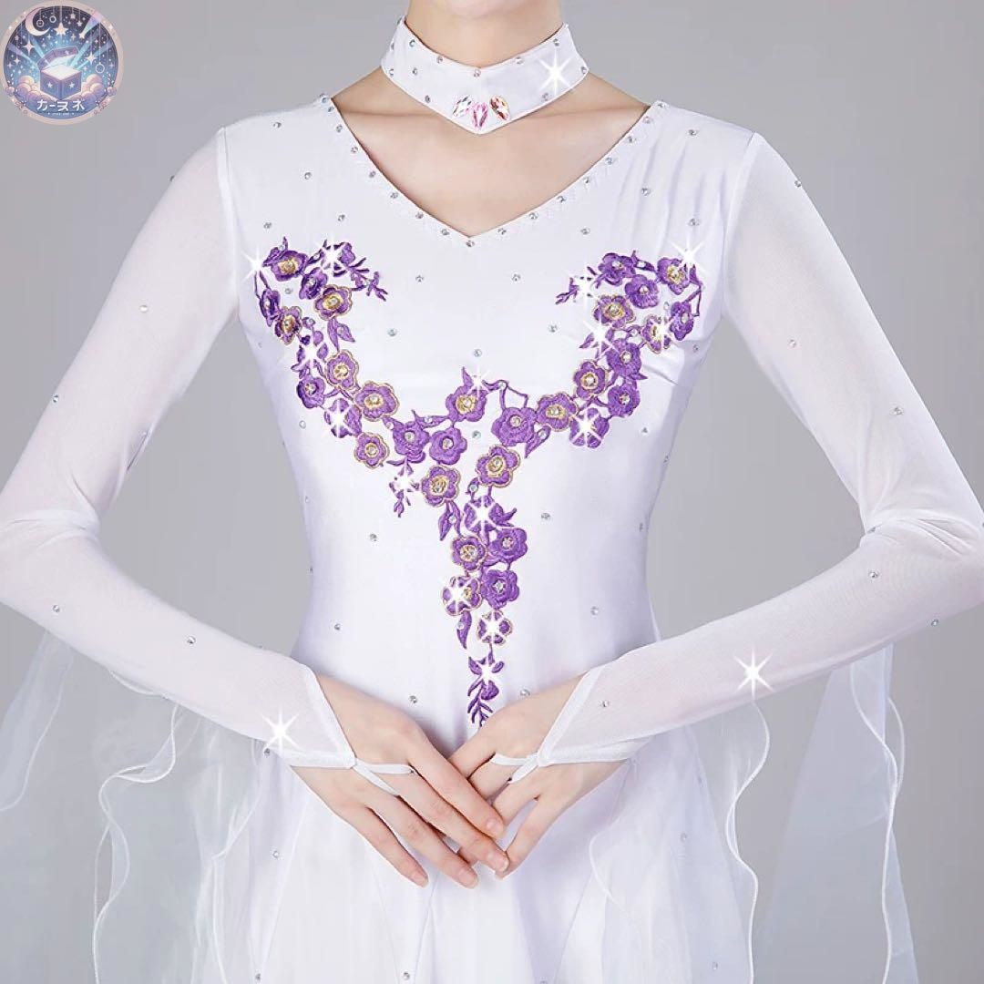 大人気❤️ストーン付きスタンダードドレス 発表会・競技会・ダンスパーティーにも 新品 未使用 大人気 ストーン付きスタンダードドレス 発表会