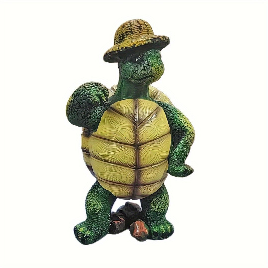 置物 オブジェ ガーデンオーナメント ライトを持つ亀 カメ 室内 屋外