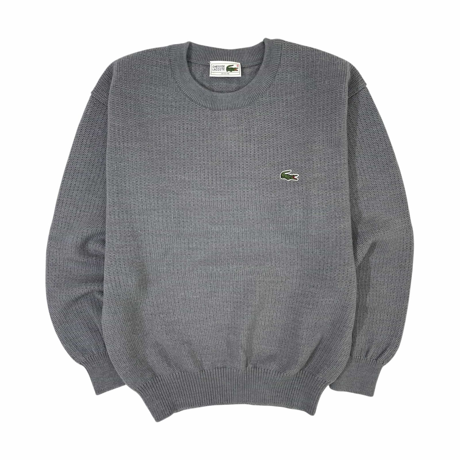 80s vintage CHEMISE LACOSTE ラコステ 文字ワニ ウールニット