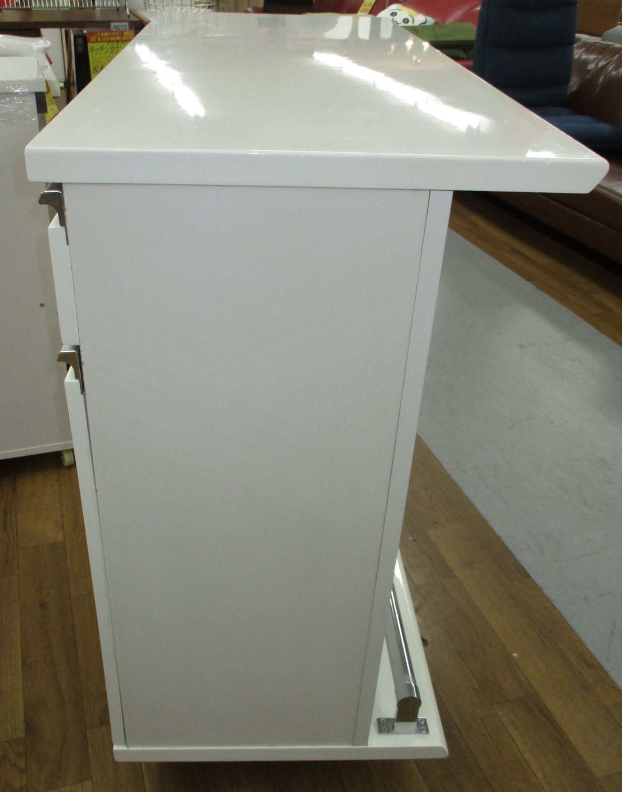 バーカウンター 足置き付きバーカウンター／受付カウンター ブラック