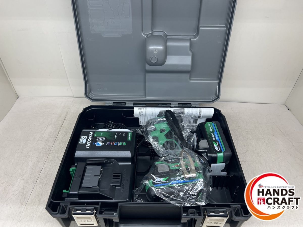 ♪ ♥品 HiKOKI ハイコーキ WH36DD 2XHLSZ 36V インパクトドライバ グリーン バッテリー×2 2ポート充電器付 新古品