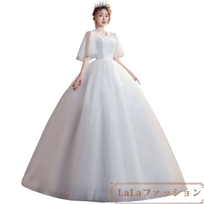 ウェディングドレス　二次会　結婚式　花嫁　パーティー　ドレス 一部即納 ウエディングドレス カラードレス パーティードレス