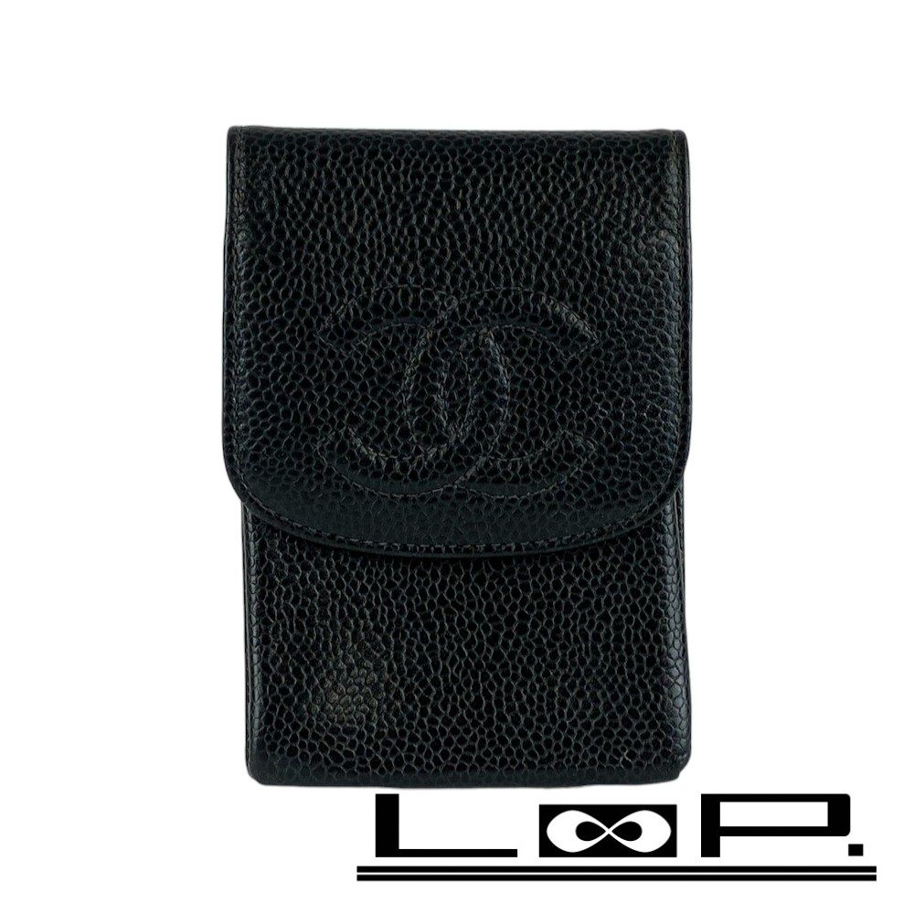 □美品□ シャネル シガレットケース 煙草 タバコ キャビア スキン  