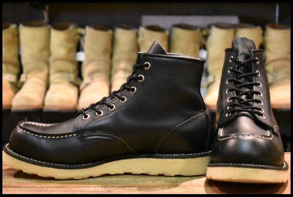 ☆レッドウィング REDWING 8130　モックトゥ　アイリッシュセッター ブラック US10（28cm）-D RED WING レッドウィング 8130 90\u0027s～00\u0027s USA製 刺繍羽タグアイ