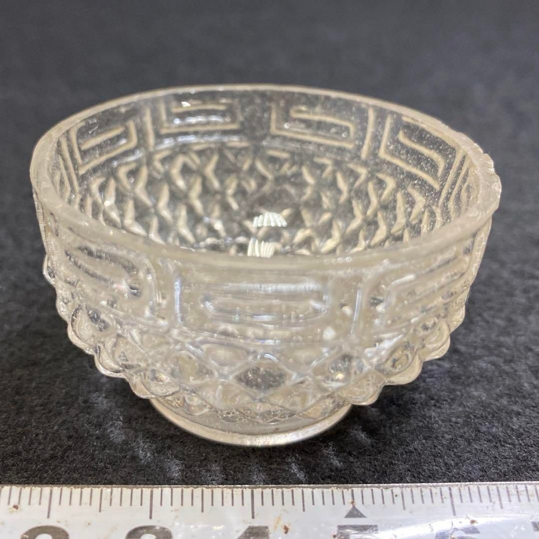 江戸ガラス 型押し ガラス 盃 直径5.1㎝ 東な6-1118 2F