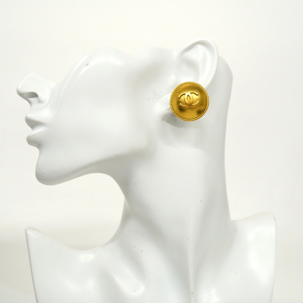 ☆SALE【5jdb0970】シャネル イヤリング ヴィンテージ ココマーク 丸型  