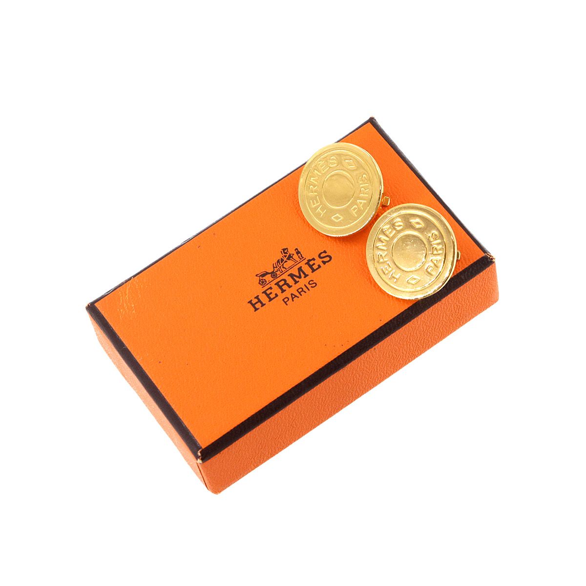 エルメス HERMES セリエ ラウンド型 イヤリング ゴールド Earrings 90297073