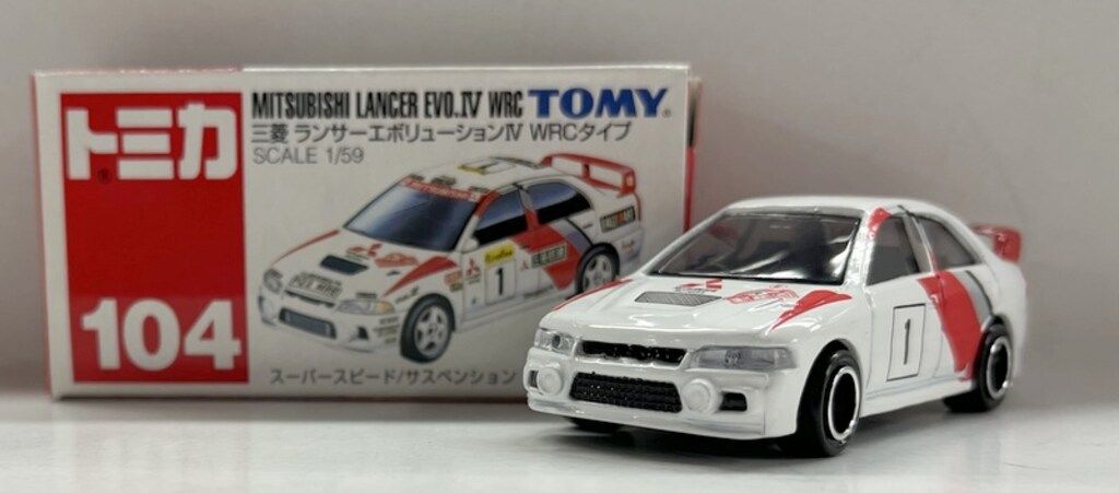 トミー トミカ赤箱中国製 三菱ランサーエボリューションⅣWRC