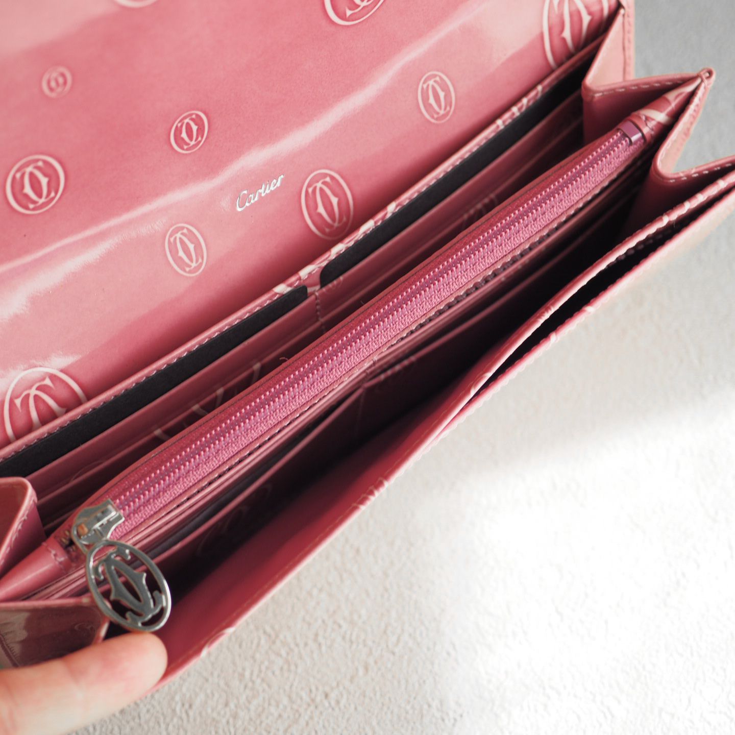 極美品☆ カルティエ CARTIER 二つ折り長財布 ハッピーバースデー 