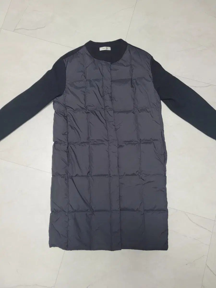 SJSJ エスジェイエスジェイ ロング ダウン ベスト ブラック ニット 袖