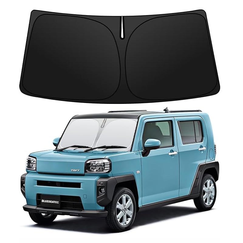 【多層断熱素材】BLUESEATEC 新型 ダイハツ タフト サンシェード フロントガラス用 パラソル DAIHATSU TAFT LA900S LA910S 3代目 2020年～現行 車用サンシェード 車種専用設計 UVカット 日焼け防止 劣化防