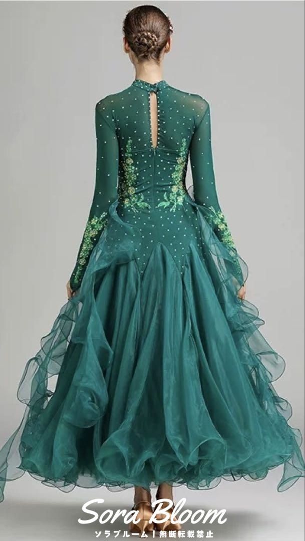 フロート付きスタンダードドレス！発表会、デモにピッタリ！ストーン