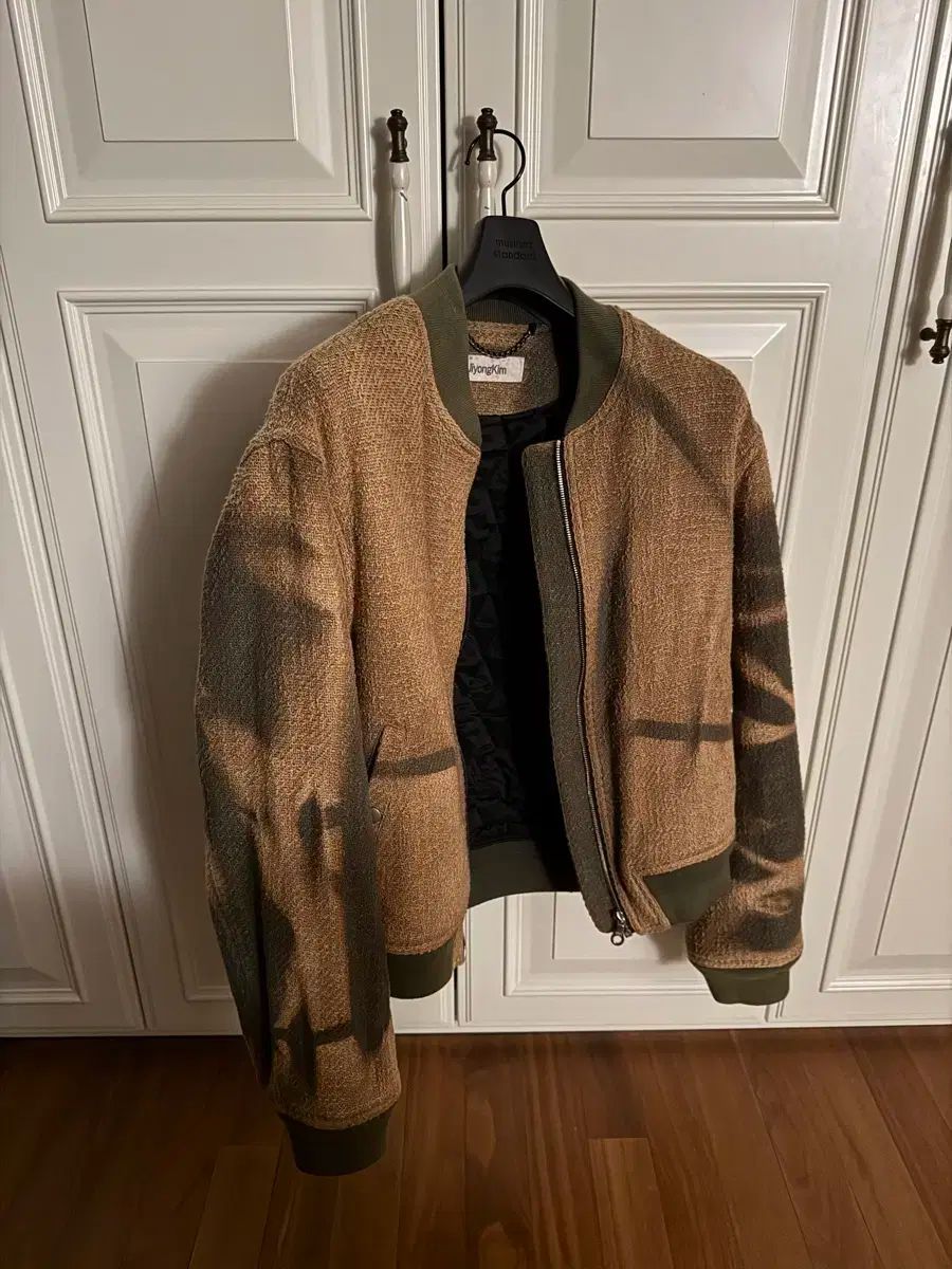 ジヨンキム 23AW ツイード ブルゾン オリーブ カーキ