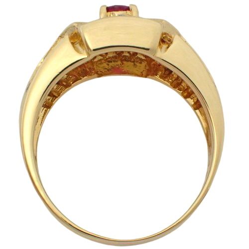 R0.33,0.45/D0.25 ルビー ダイヤモンド リング K18 イエローゴールド  