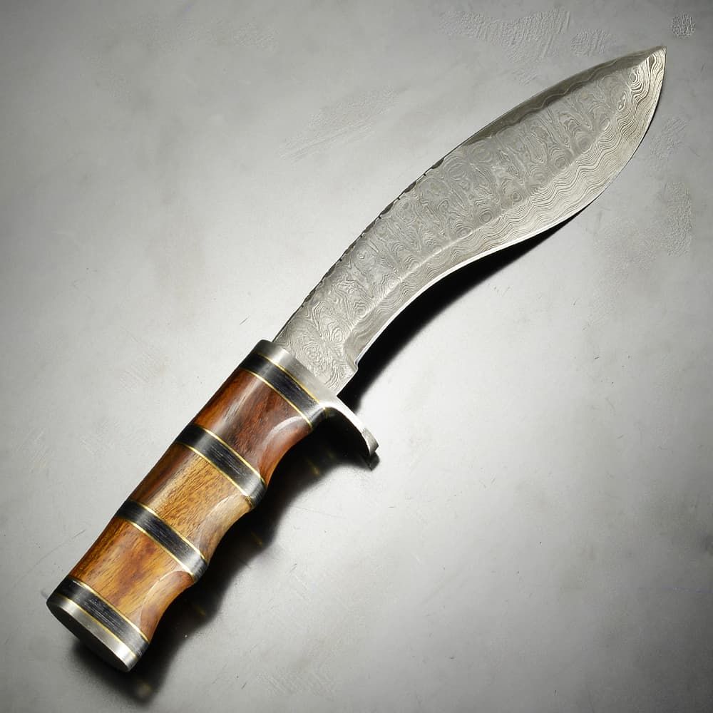 Rite EDGE ボウイナイフ Rosewood ダマスカス鋼 ククリ 革製シース付属 DM1261 18歳以上