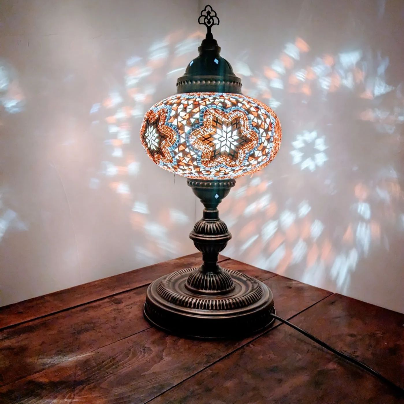 NEW＊トルコ製ハンドメイド モザイクランプ ファッション