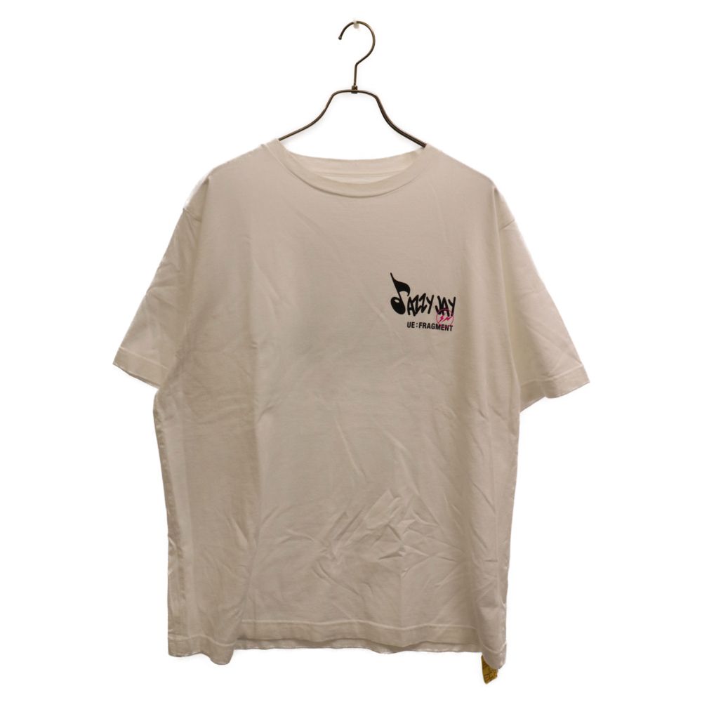 UNIFORM EXPERIMENT (ユニフォームエクスペリメント) ×フラグメントデザイン バック ロゴ プリント 半袖カットソー Tシャツ ホワイト UE‐230004