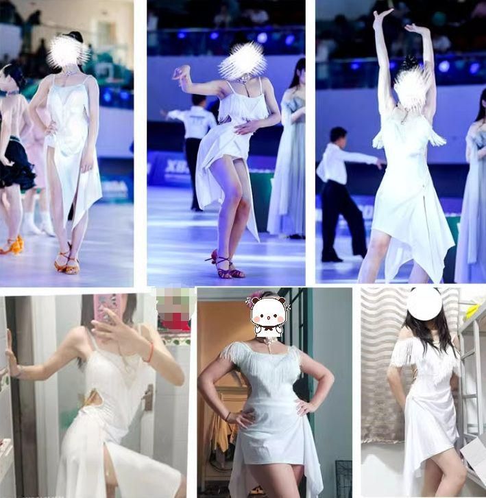 オーダーメイド 社交ダンス衣装 ラテンワンピース フリンジ 新品未使用