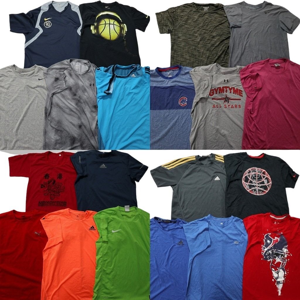 古着卸 ストレッチ素材 半袖Tシャツ 20枚セット メンズ M ナイキ アディダス 古着 NA1388