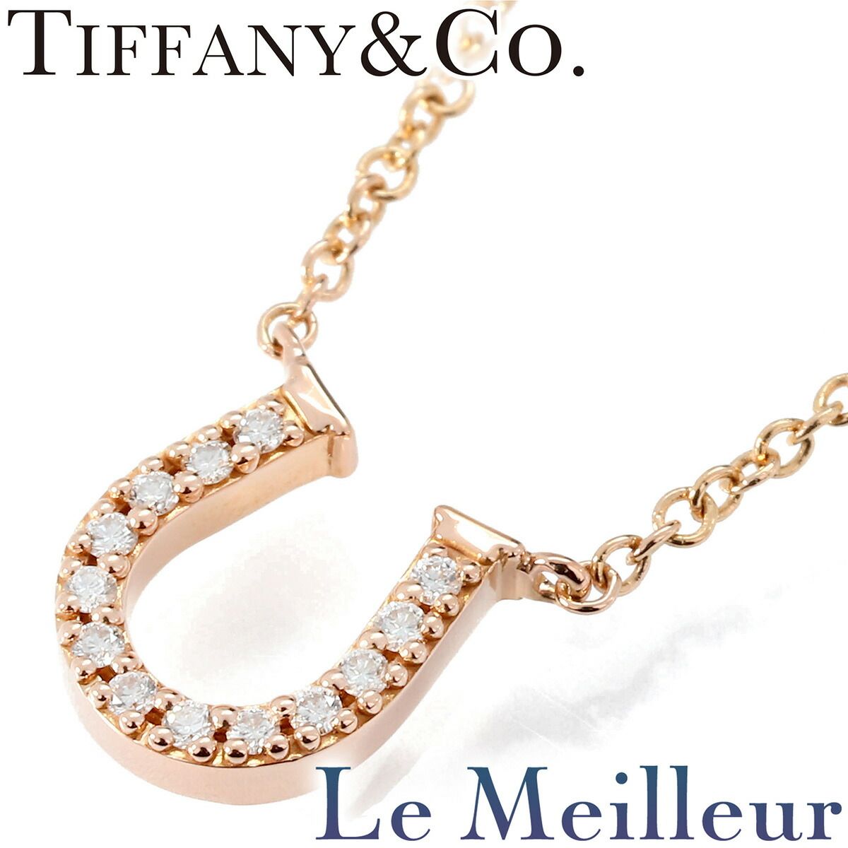 ティファニー メトロ ホースシュー ネックレス ダイヤモンド K18  