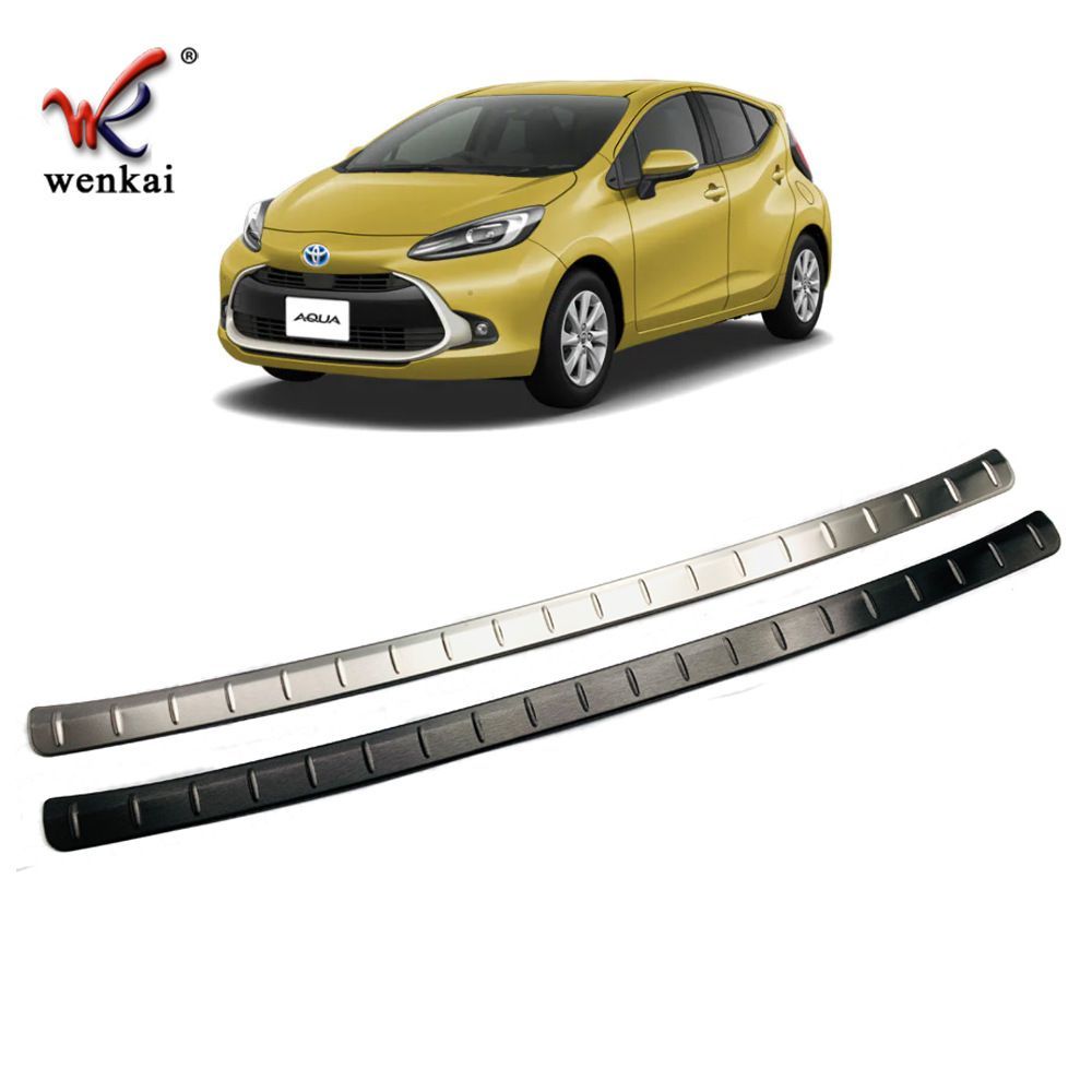 トヨタ アクア 2021年式 MX系 不銹鋼後バンパー - ドアステップガード 1点セット