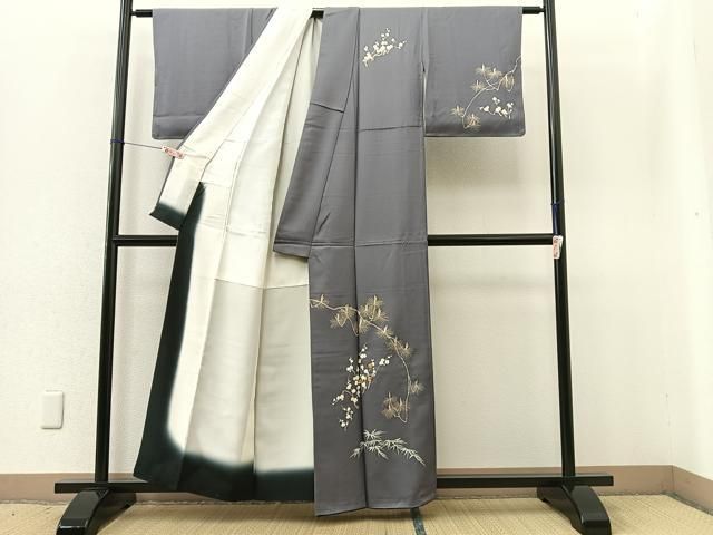 高島屋 訪問着 共八掛 金駒刺繍 藤 松竹梅 桜 正絹 着物 高島屋 訪問着 共八掛 金駒刺繍 藤 松竹梅 桜 正絹 着物 - メルカリ