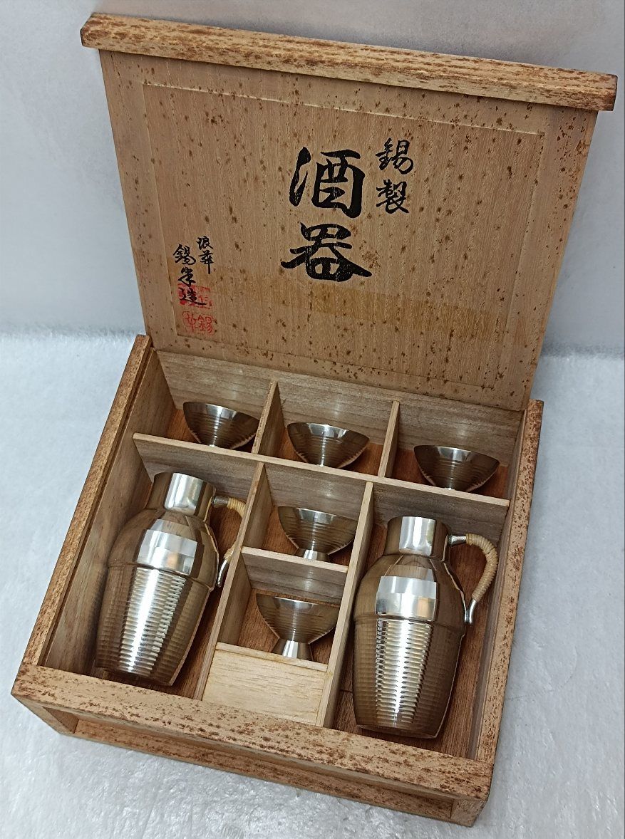 錫半 錫製 酒器 4個 未使用品