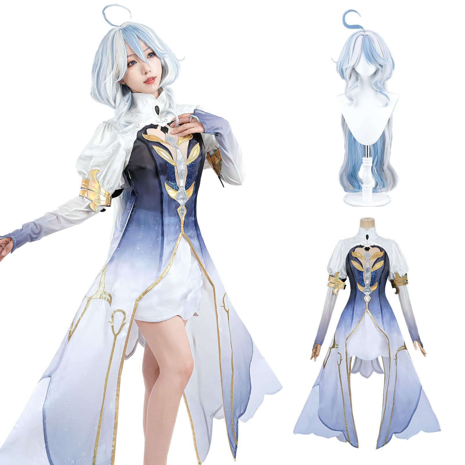 未使用品 原神 コスプレ フォカロルス フリーナ ウィッグ付き Mサイズ Amazon.co.jp: [えみ] 原神 水神 魔神 フリーナ フォカロルス