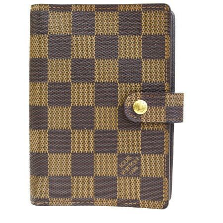 【中古】 ルイヴィトン LOUIS VUITTON アジェンダ PM 手帳カバー ダミエ エベヌ レザー R20700 02EP750