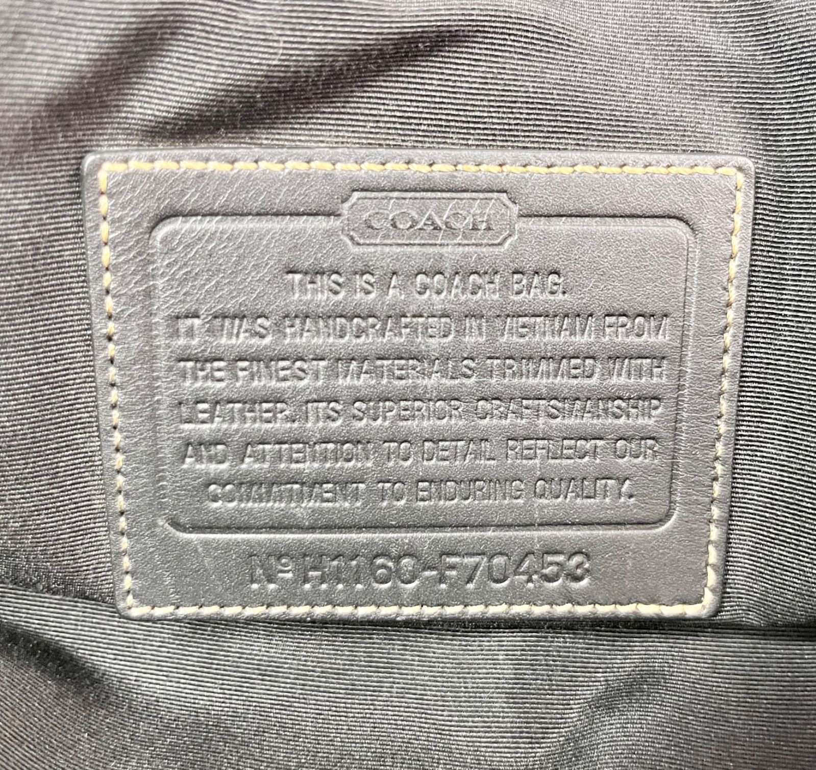 ○ カバン COACH 2WAYバッグ H1160-F70453 ナイロン レザー ブラック 