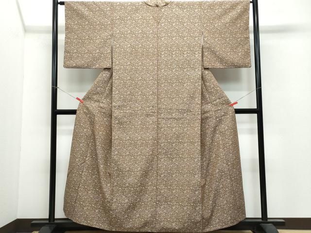 平和屋着物○お召 訪問着 更紗花文 正絹 逸品 AAAX0393np